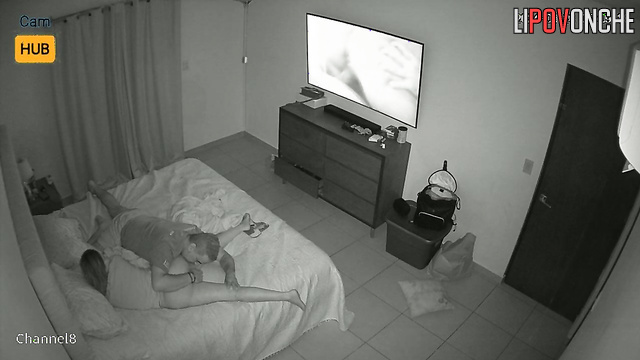 Young couple enjoying bdsm porn watching right now