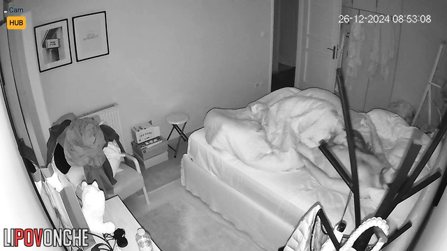 Home video from the bedroom of a Greek family: The wife wants her share of cum.