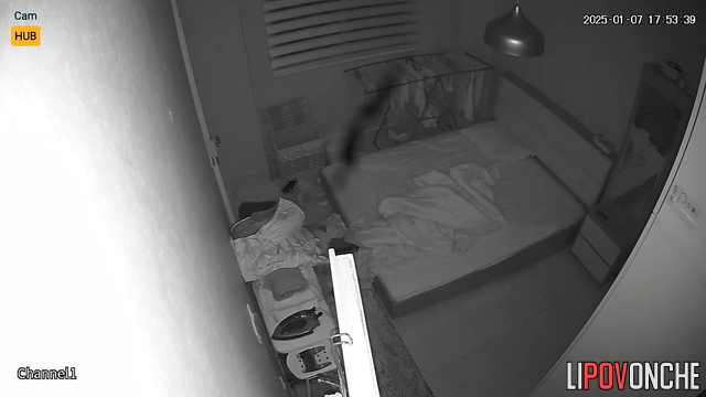 She wiped cum from her body and bed after cool sex