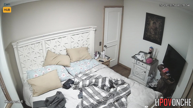 Pretty teen changing her clothes before sweet dream