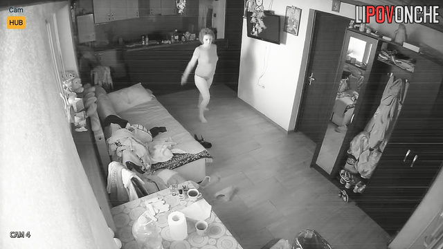 Lonely milf dancing alone in her apartment, cool video