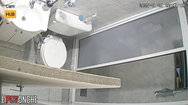 Sexy and tattooed lady washing in the bath so hot