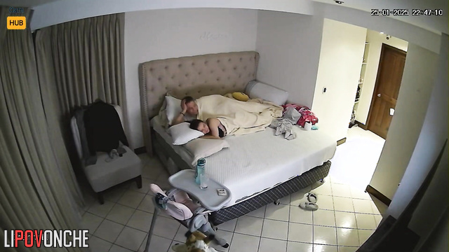 Bedroom sex video - she and he doing it for the first time