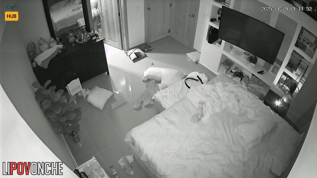 We couldn't fall asleep for a long time so we decided to have a hot night instead