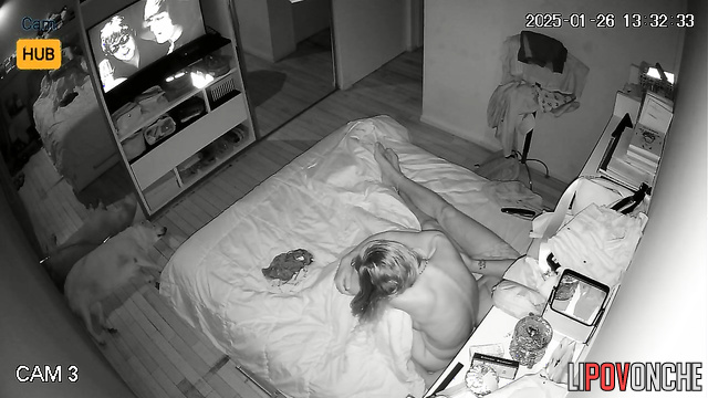 Handsome guy enjoying blowjob during teasing her