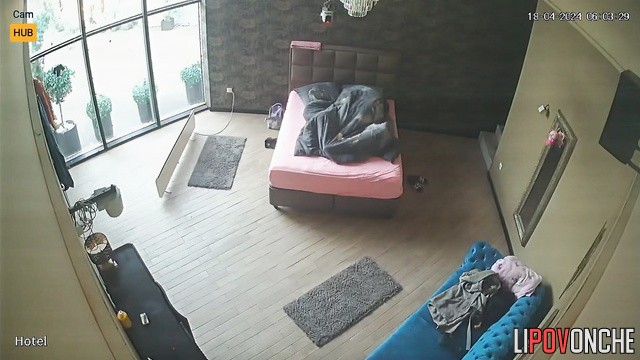 Passionate love in the hotel under the blanket, watch now