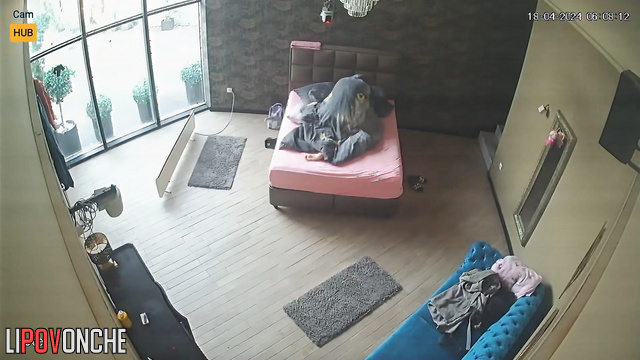 Passionate love in the hotel under the blanket, watch now