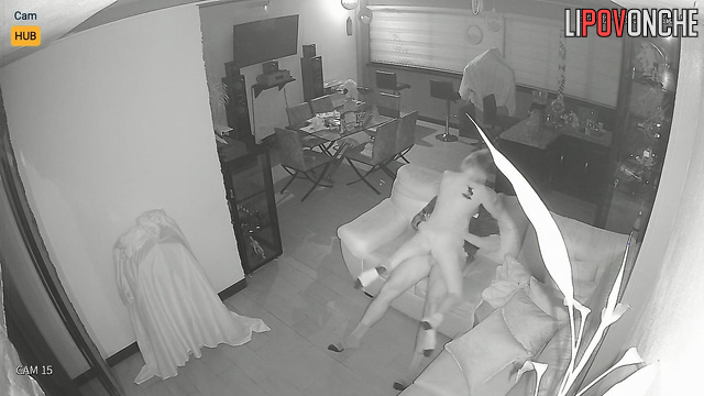 These two coming into living room on purpose to fuck on camera