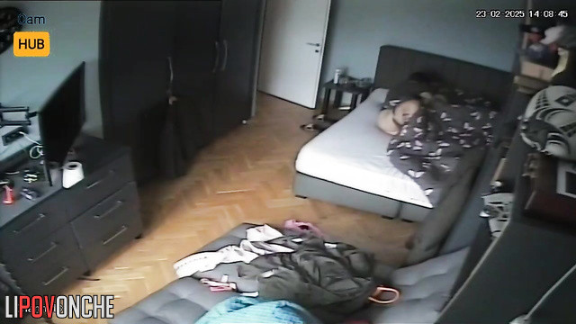 Hidden camera video: lover fucks his big-ass blonde girlfriend
