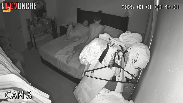 Strange threesome fuck (with stepson) hidden video