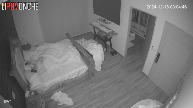 The sleepy, skinny beauty was awakened by her fat husband's cock