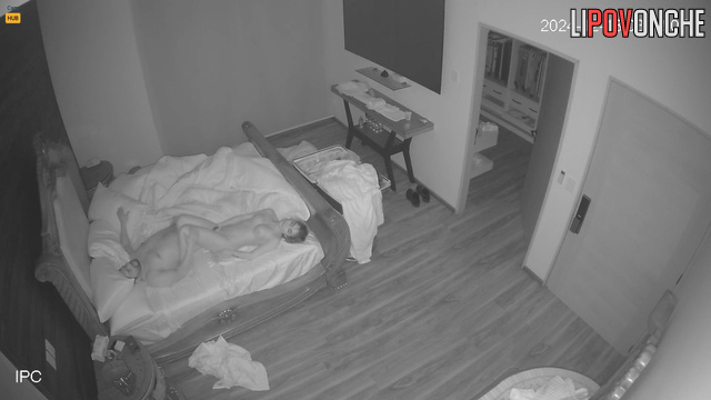 The sleepy, skinny beauty was awakened by her fat husband's cock