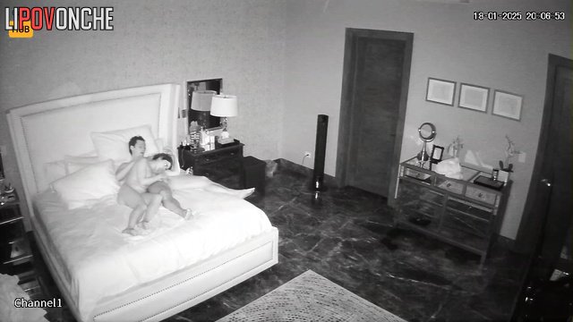 A skinny wife gives her husband a blowjob while he watches TikTok