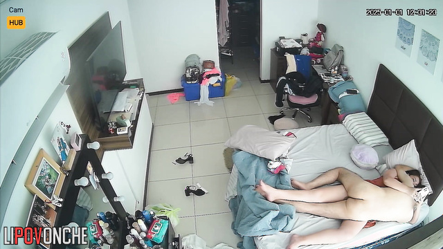 Drunk husband fell asleep right on top of his chubby wife with his cock stuck in her cunt