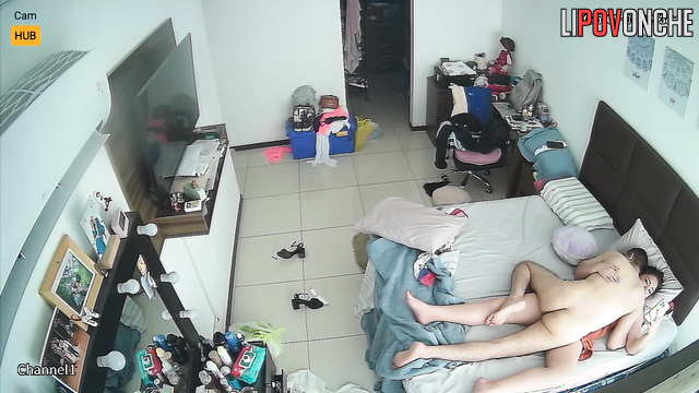 Drunk husband fell asleep right on top of his chubby wife with his cock stuck in her cunt