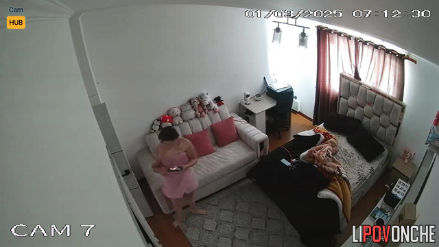 Young beauty with a big butt gets ready for a date after a shower
