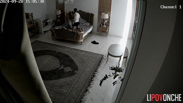 They decided to do it on his parents' bed, hot home video
