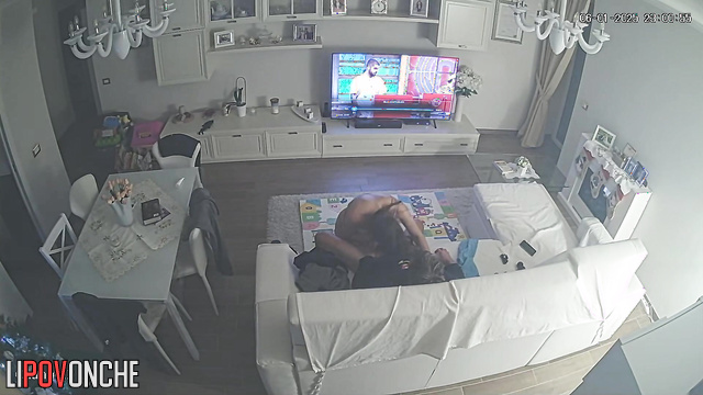They like to do this just on the couch, hidden cam