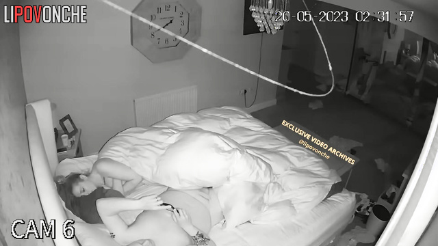Sex always helps this chubby couple fall asleep, spy cam