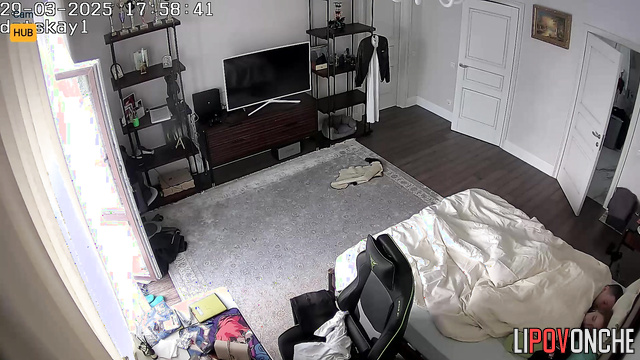Young Russian girl loves to make out with her boyfriend before going to bed