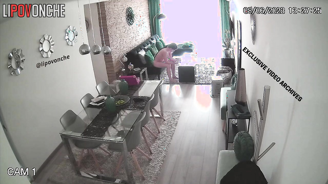 Brunette gets excited by the thought of being watched