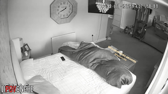 A chubby husband inserts his thick cock into his sleepy wife's hot pussy
