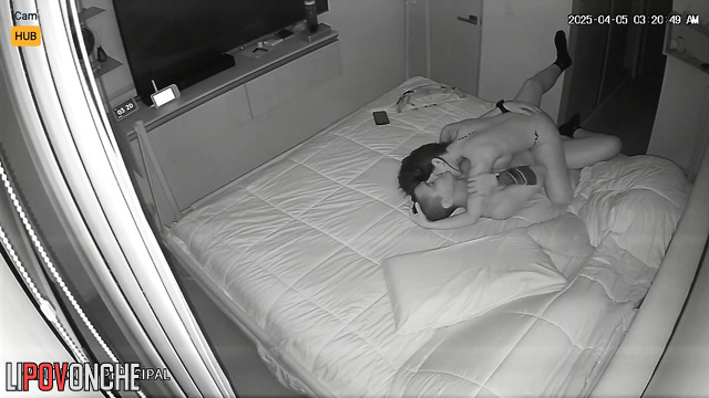 Young woman fucks her partner and doesn't know about hidden camera