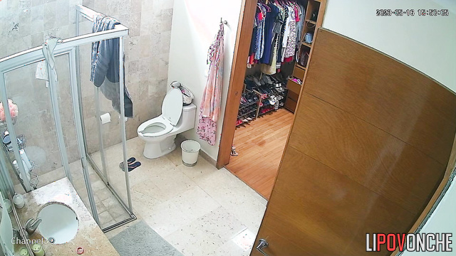 She can sit on the toilet for hours, hidden camera