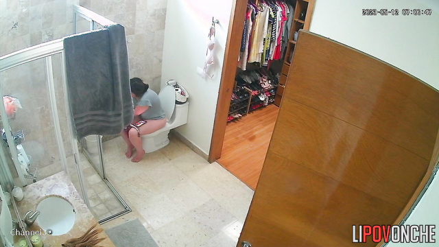 Morning routine, she does it every day and she doesn't suspect anything