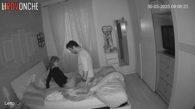 After driving the dog away, the mistress saddled her husband's cock