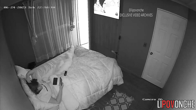 Standard marital sex during TV watching - hidden cam