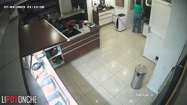 Take a look at evening of married couple - cleaning nice kitchen