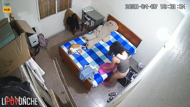 Her ex-boyfriend enjoys watching her change clothes
