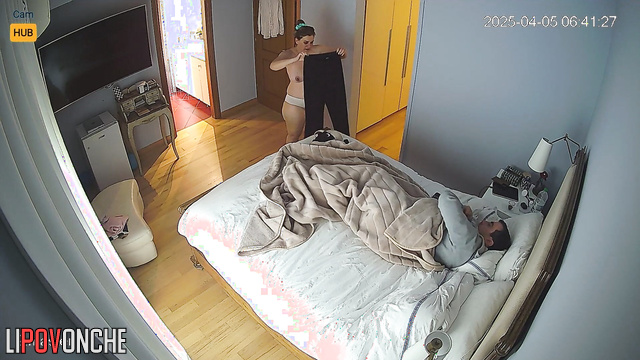 Older Greek woman with a big ass tries to talk her husband into sex