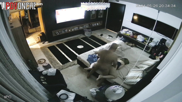 Bald man enjoying sex marathon with his best friend