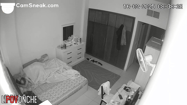 Seductive massage by a husband's hairy body of his sleepy wife