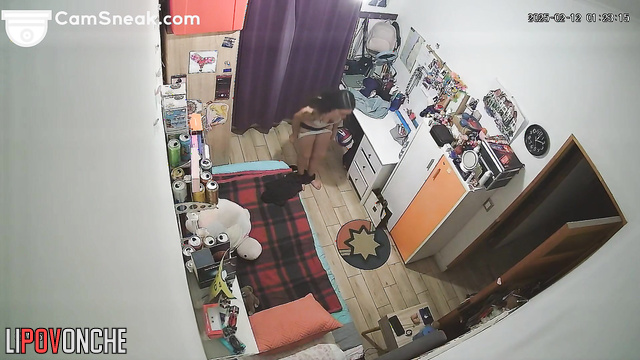 Young woman doesn't know that they are spying on her