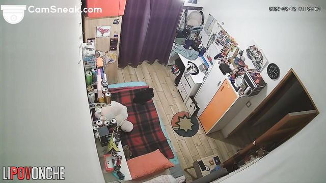 Young woman doesn't know that they are spying on her