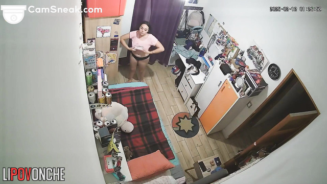 Young woman doesn't know that they are spying on her
