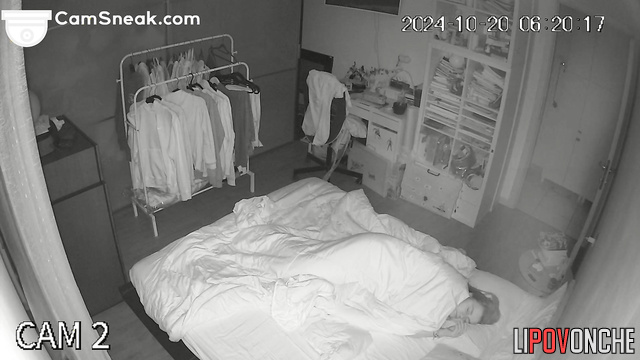 A powerful load of husband's semen on the seductive ass of a sleepy wife
