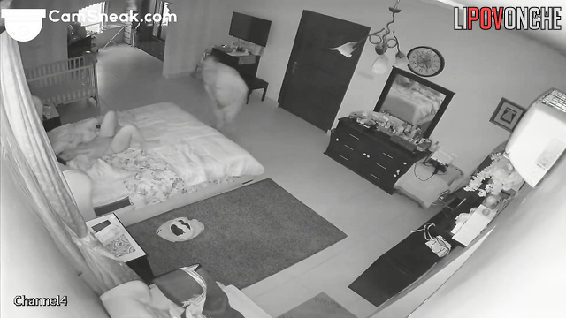 Unsatisfied after fucking wife masturbates while husband is in the shower