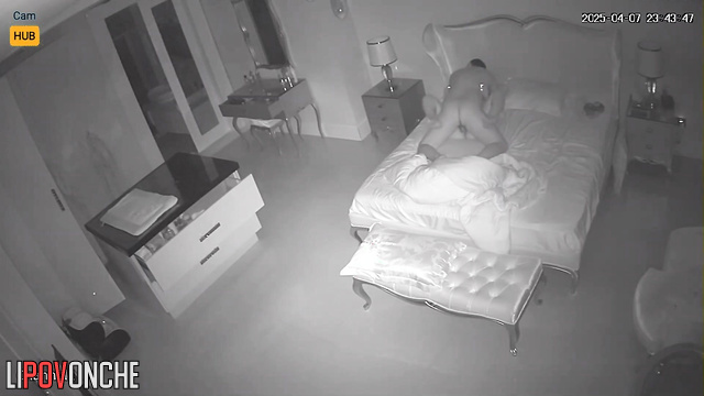 Married couple moaning loud, they love having time together in bed