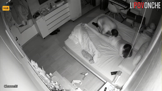 Couple was teasing each other for a long time in bed