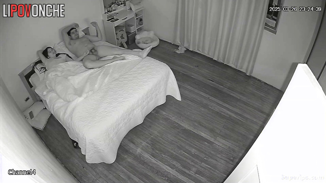 Horny parents fucking in the 69 position (bedroom video)