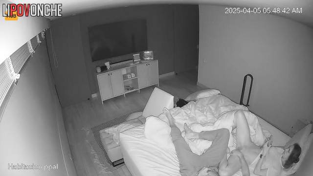 Young couple enjoying romantic date in the bedroom