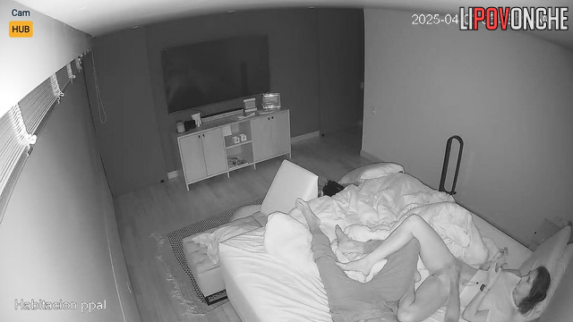 Young couple enjoying romantic date in the bedroom