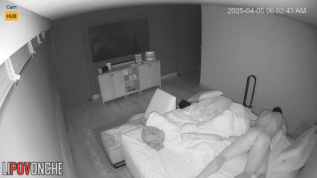 Young couple enjoying romantic date in the bedroom