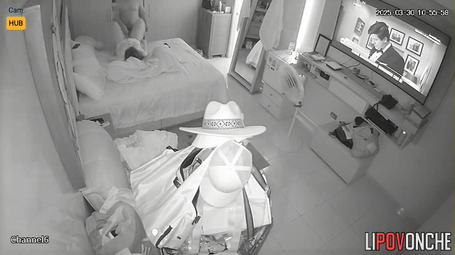 An aroused husband pulled his wife away from the phone and sweetly fucked her