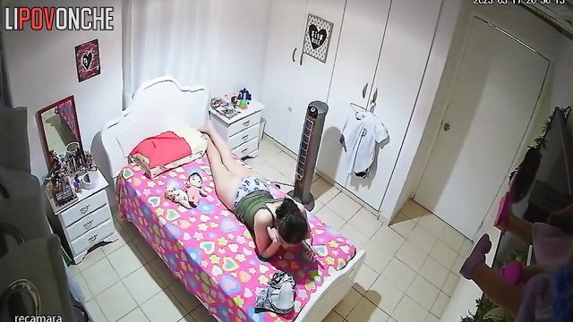 She got excited by what she saw on the phone, solo