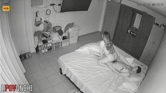 Chubby wife loves the horsewoman position on her Peruvian husband's cock